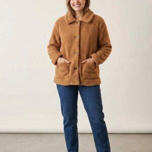 Lucky Brand Tan Faux Shearling Sherpa Jacket - Size Large